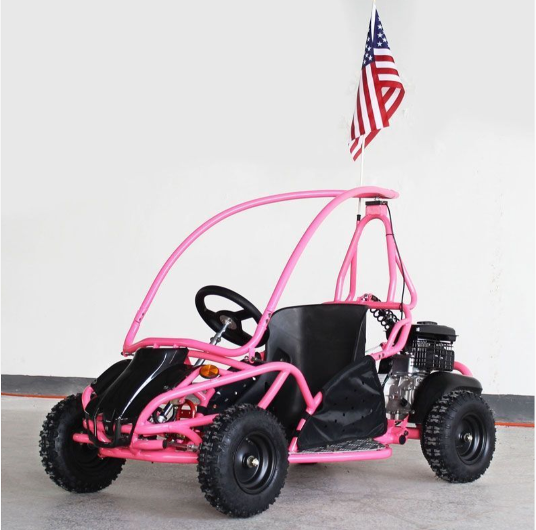 DF80GKS Kids Go-Kart – Full Roll Cage, Rear Suspension & Disc Brake