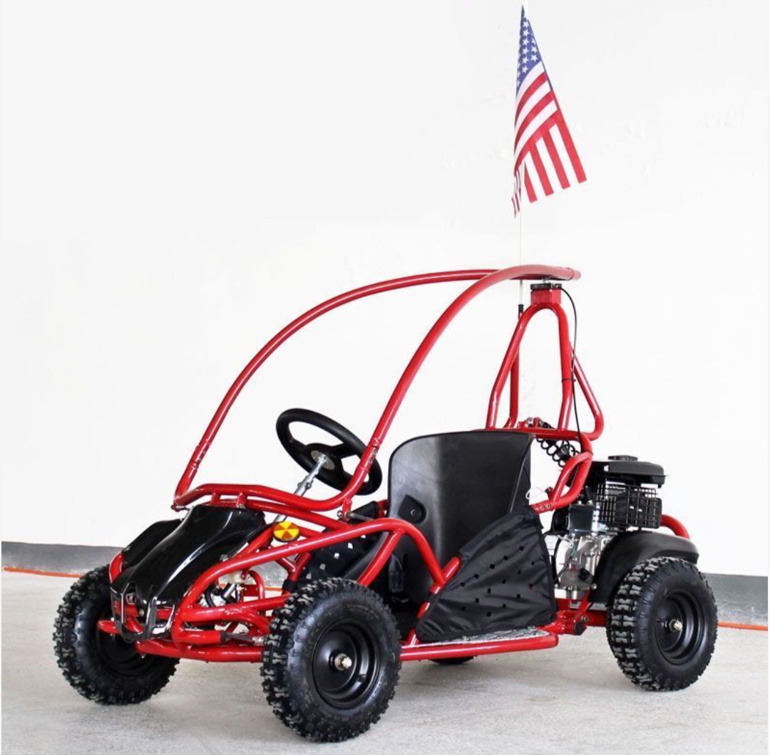DF80GKS Kids Go-Kart – Full Roll Cage, Rear Suspension & Disc Brake