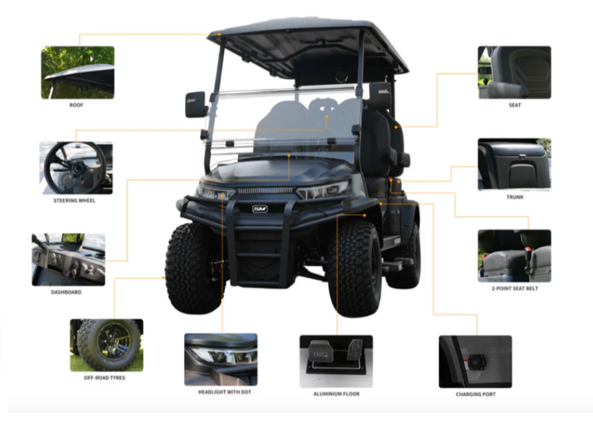 Supermach 4-Seater Electric Golf Cart