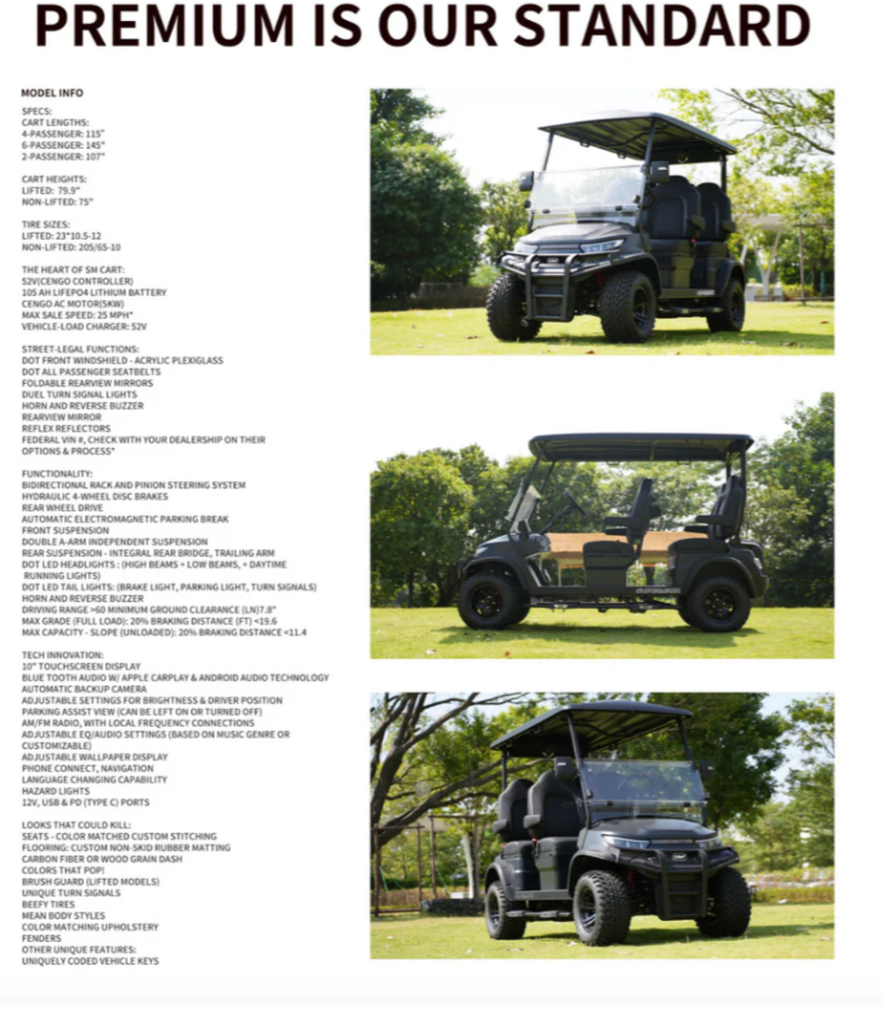 Supermach 4-Seater Electric Golf Cart