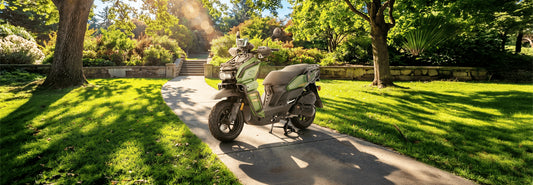 Ice Bear T26 PMZ200-2 green scooter front and side view